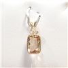 S211-236 14K TOURMALINE DIAMOND PENDANT