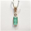 Image 1 : S211-234 14K EMERALD DIAMONDS PENDANT