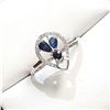 Image 1 : S211-228 SILVER SAPPHIRE RING SZ 10