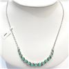 S211-221 SILVER EMERALD(3.5CT) NECKLACE