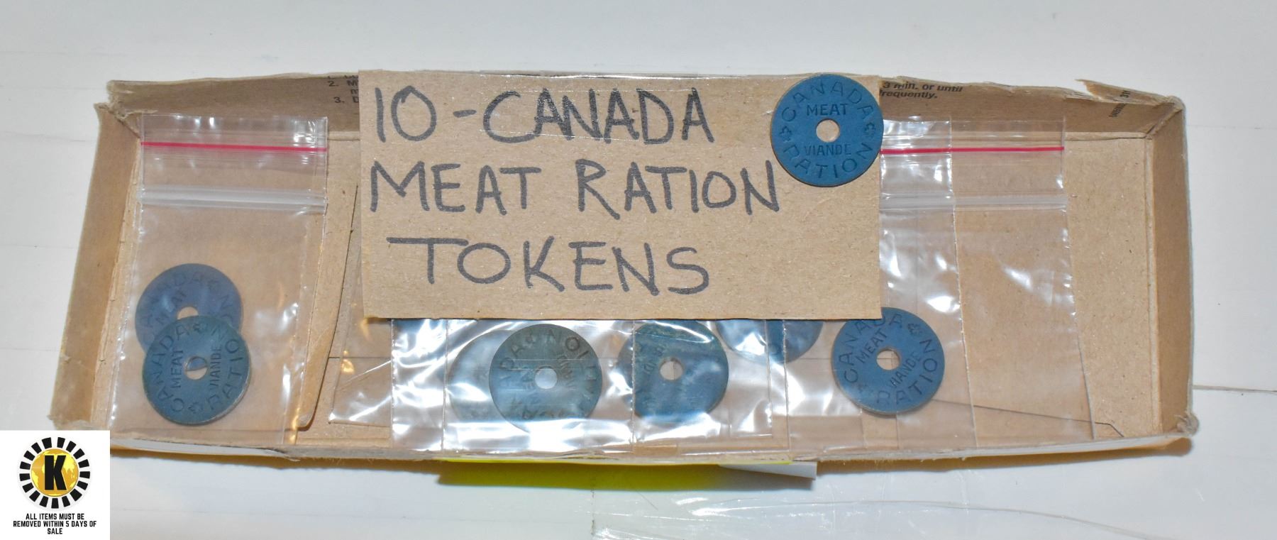 Meat Ration Token 10 CANADA MEAT RATION TOKENS - WWII - 1940'S