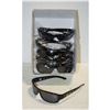 6 PAIRS BLACK MODERN WITH CHROME CIRCLE SUNGLASSES