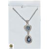 Image 1 : 15" SILVER TONE NECKLACE W/ UNKNOWN STONES