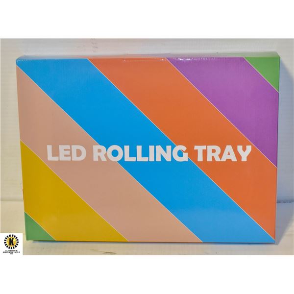 LED PLASTIC ROLLING TRAY 7 CHANGEABLE COLORS