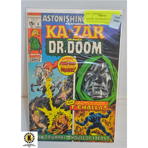 MARVEL ASTONISHING TALES FEATURING KAZAR #6 COMIC