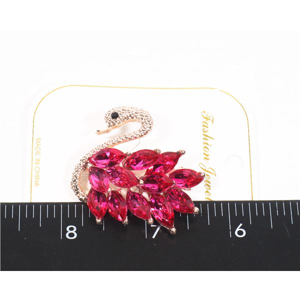 NEW RHINESTONE PRINCESS SWAN BROOCH