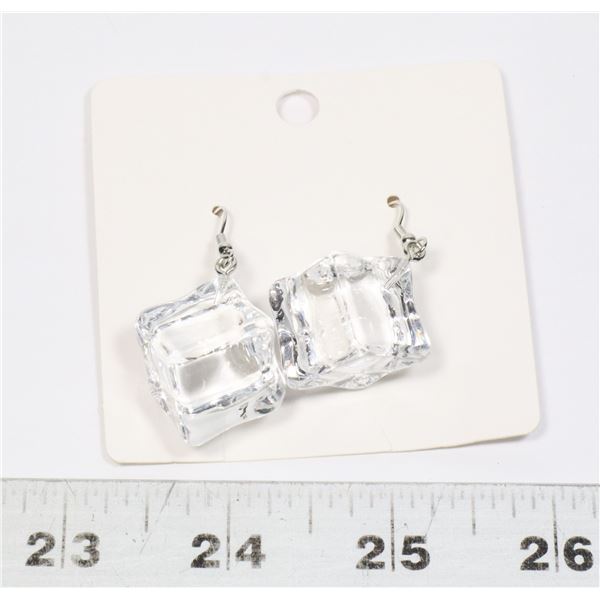 NEW ICE CUBE THEME DROP EARRINGS