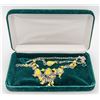 Image 1 : 2PC ESTATE GREEN STONE NECKLACE & BRACELET SET