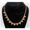 Image 1 : VINTAGE ESTATE GOLD TONE NECKLACE W/ AMBER STONES