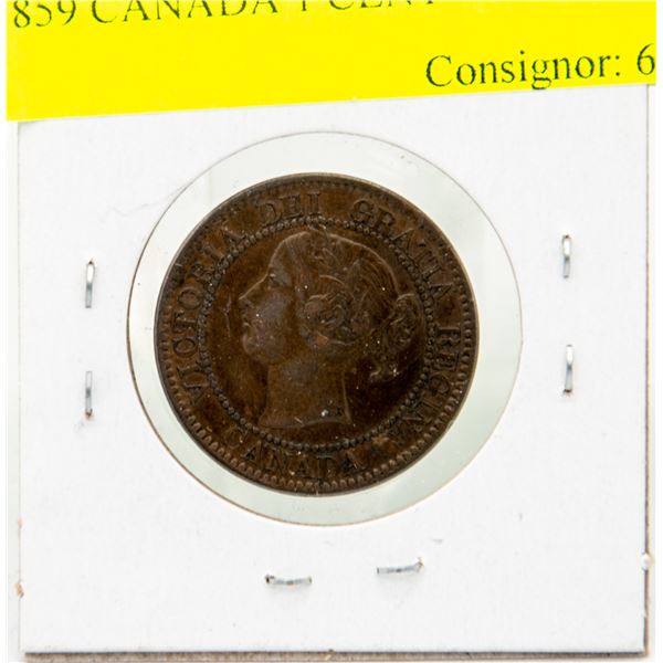 1859 CANADA 1 CENT