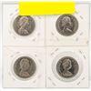 Image 2 : LOT OF 4 1980'S CANADIAN 50 CENT PIECES