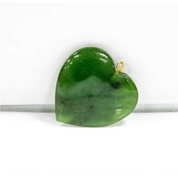 GENUINE JADE HEART PENDANT