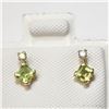 Image 1 : BZ1406-210 10K PERIDOT DIAMOND EARRINGS