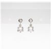 Image 1 : NEW .925 STERLING SILVER EARRINGS WITH 1.2 CARATS