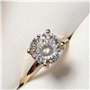 Image 1 : BZ1406-204 10K YELLOW GOLD WHITE MOISSANITE RING