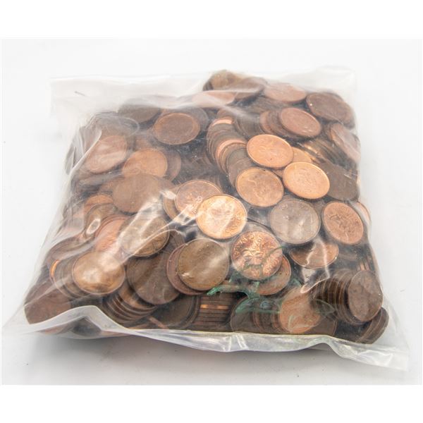 BAG OF OLD CANADA PENNIES