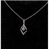 Image 1 : NEW .925 STERLING SILVER FLOATING STONE PENDANT ON