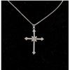 Image 1 : NEW .925 STERLING SILVER .50 TOTAL CARATS CROSS