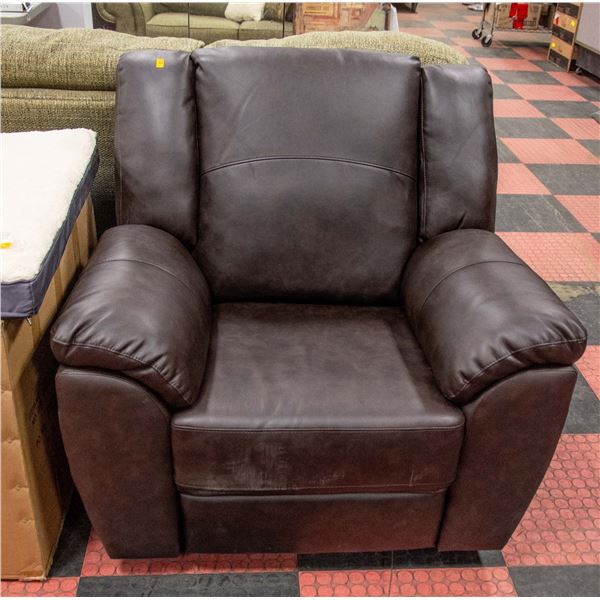 NEW XENALI BROWN LEATHERETTE ROCKER RECLINER