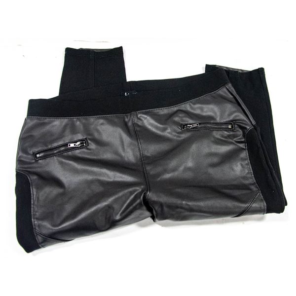 PAIR OF NEW SUKO JEANS SZ 10 LEATHERETTE PANTS