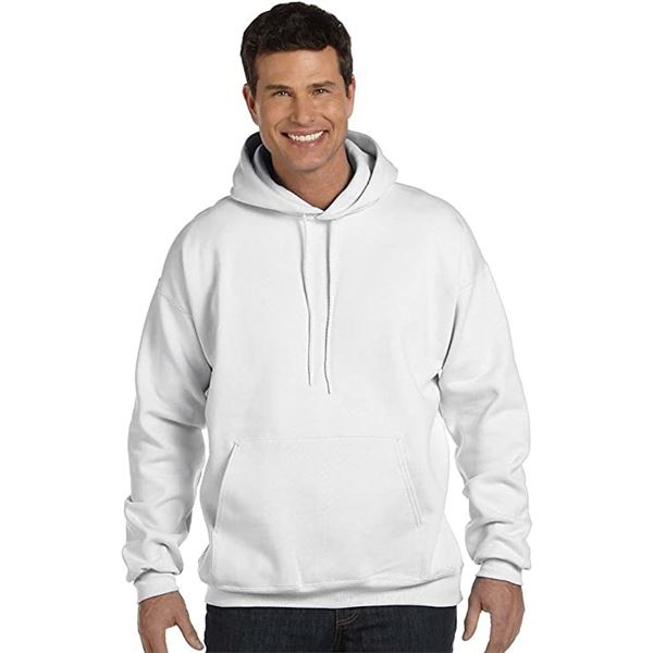 NEW HAYNES ULTIMATE COTTON SZ L WHITE HOODIE