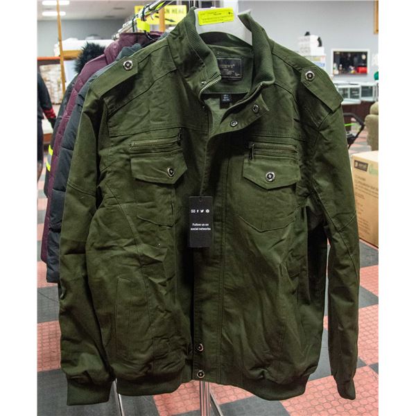 NEW MENS CASUAL GREEN JACKET
