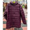 Image 2 : NEW AMAZON ESSENTIALS XL BURGANDY LONG COAT
