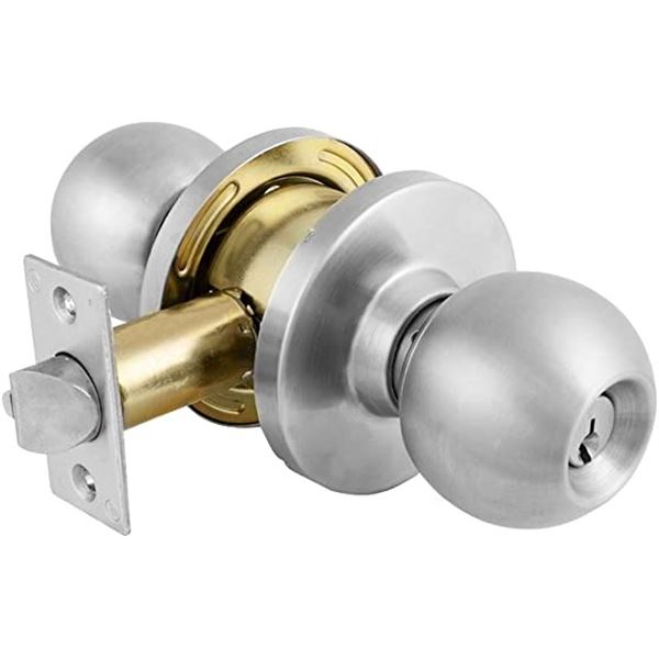 NEW MASTERCRAFT BRUSHED CHROME CYLINDER LOCK