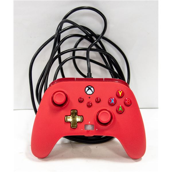 RED XBOX ONE WIRED CONTROLLER