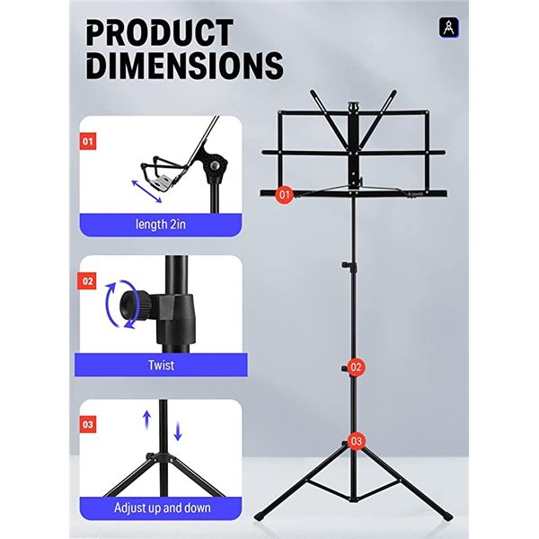 NEW DONNER MUSIC SHEET STAND