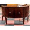 Image 1 : ETHAN ALLAN HALF MOON BUFFET WITH SILVERWARE