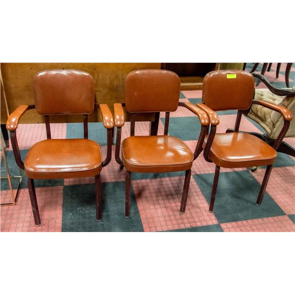 3 VINTAGE OFFICE CHAIRS