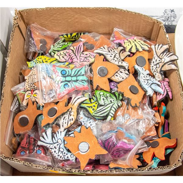 FLAT OF HAND PAINTED CERAMIC MAGNETS