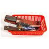 Image 1 : BASKET OF VINTAGE FOLDING KNIVES