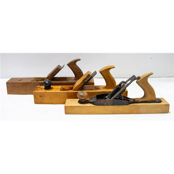 3 VINTAGE WOOD PLANES