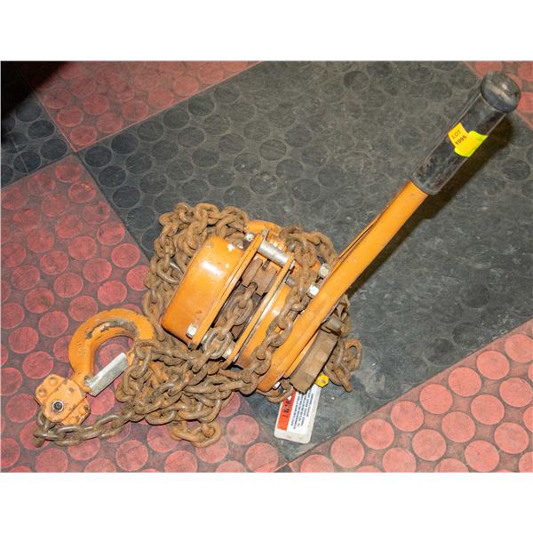 1-1/4 LEVER HOIST WITH CHAIN