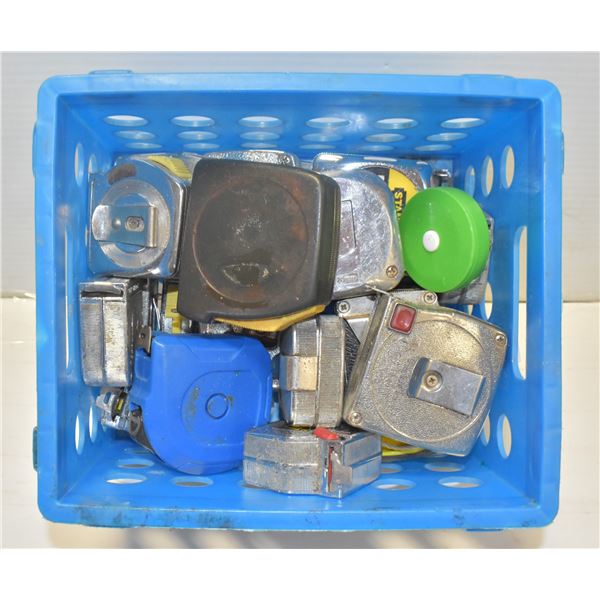 CRATE OF TAPE MEASURES