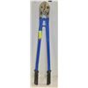 Image 1 : BLUE 30" LONG BOLT CUTTERS - AS IS NEEDS NEW BOLT