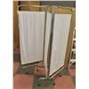 Image 1 : METAL FRAMED WHITE SPACE ROOM DIVIDER ON WHEELS