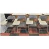 Image 1 : LOT OF 4 FOLDING CLASSROOM DESK CHAIRS
