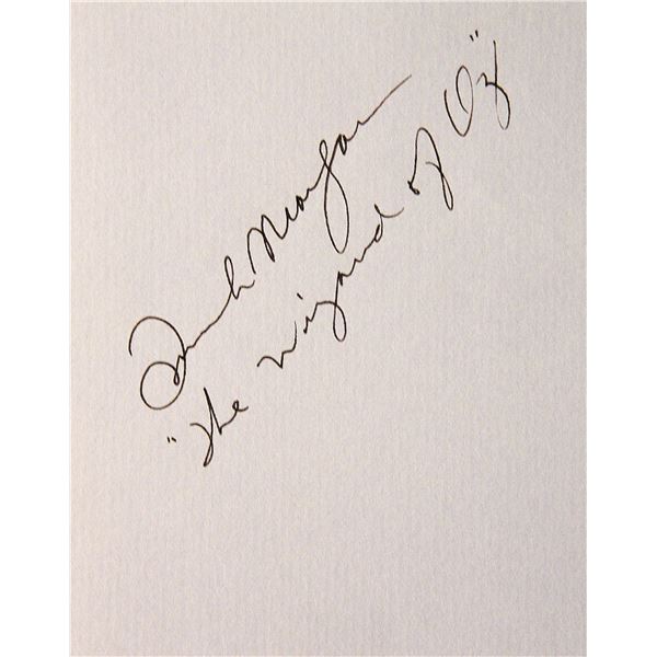 Frank Morgan signature slip