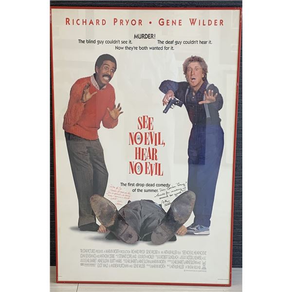 See No Evil Hear No Evil Arthur Hiller signed poster