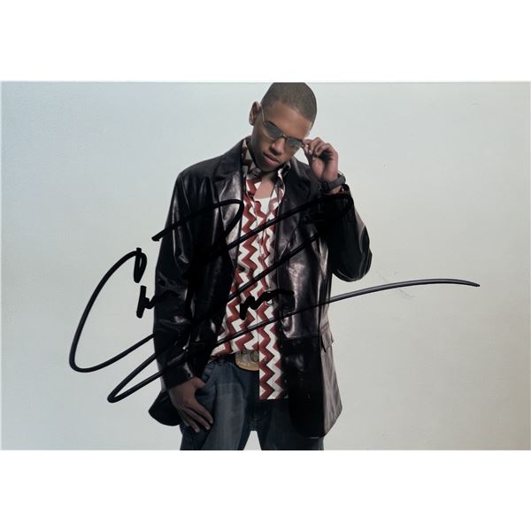 Chris Brown signed photo