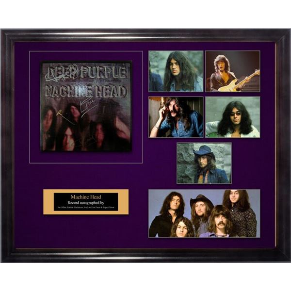 Deep Purple Machine Head Custom Matted and Framed Signed Record