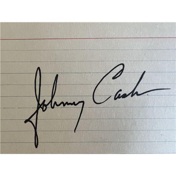 Johnny Cash original signature. GFA authenticated