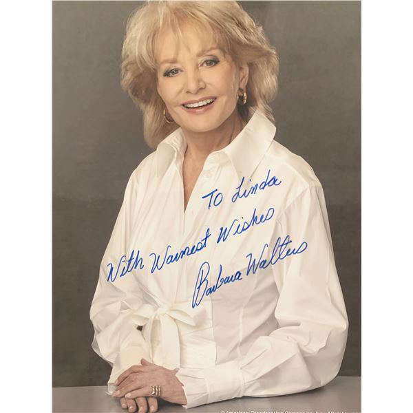 Barbara Walters signed photo