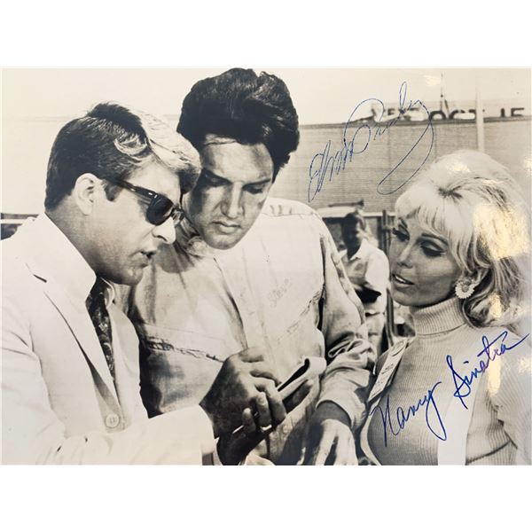 Speedway Elvis Presley and Nancy Sinatra signed photo