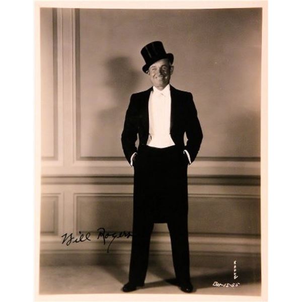 Will Rogers signed portrait photo