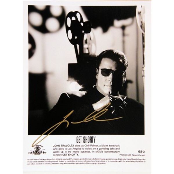 John Travolta signed Get Shorty promo photo