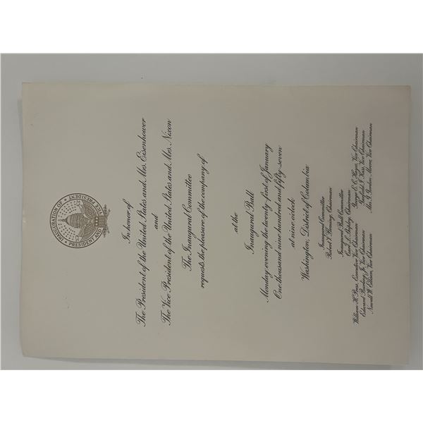 1957 Dwight D. Eisenhower inaugural ball invitation